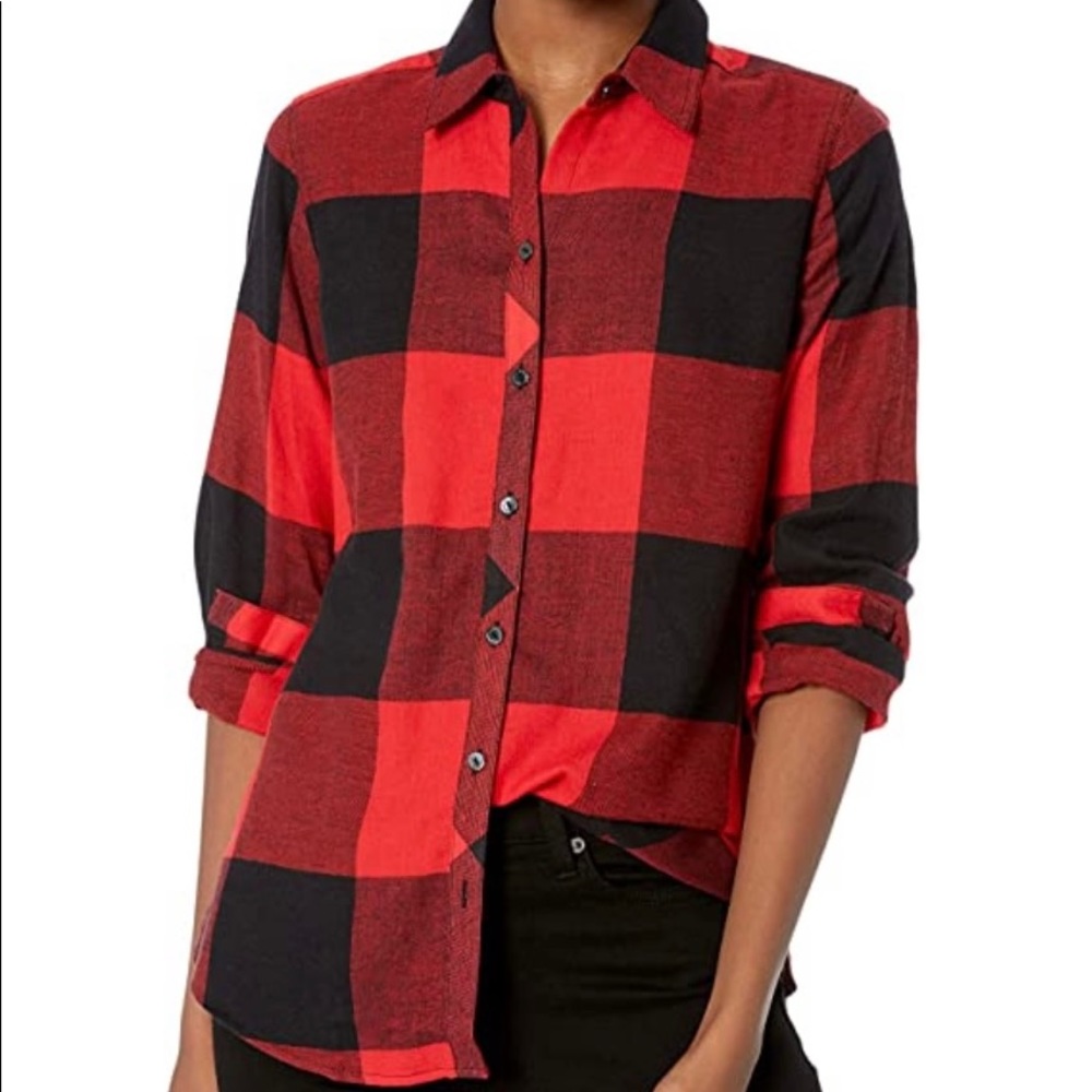 Red/Black Buffalo Plaid Women’s Button Down